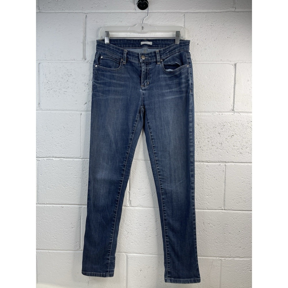 Eileen Fisher Women Skinny Stretch Medium Wash Jeans Organic Cotton Sz 6 / 30x28